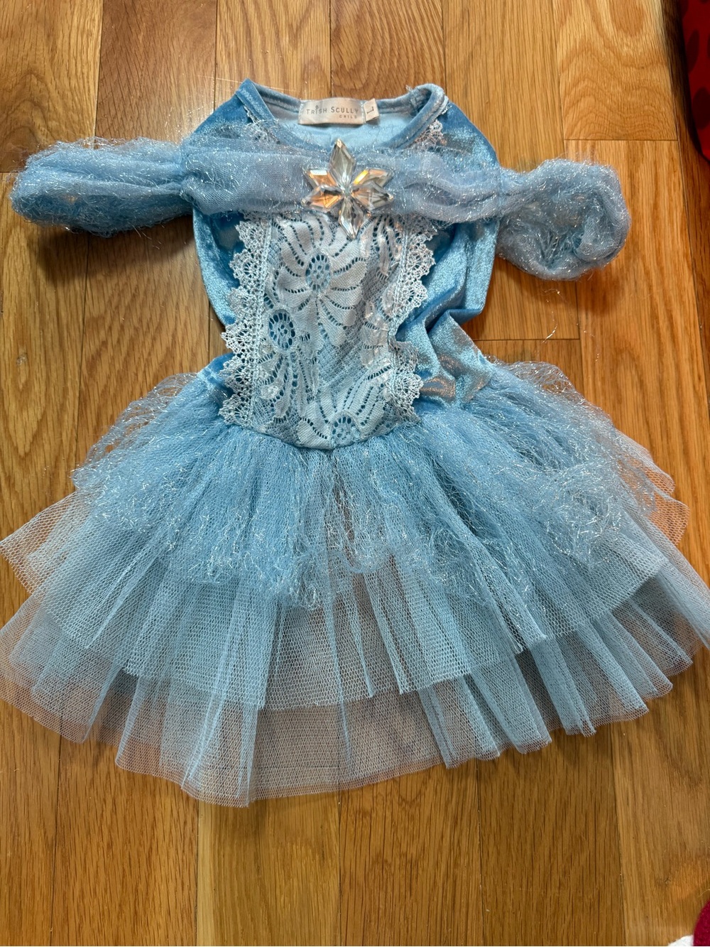 Medium/Large Dog Dress - Light Blue Sparkle Princess Tutu Dress -